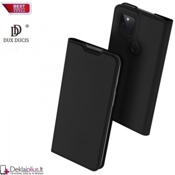 Dux Ducis dirbtinės odos atverčiamas dėklas - juodas (Google Pixel 5)